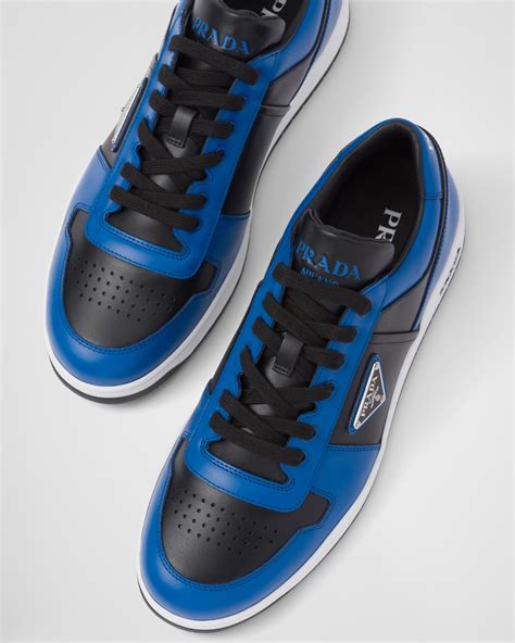 prada 4e1835 blue|Black/cobalt Blue Downtown Leather Sneakers .